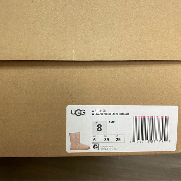 UGG | Classic Short Snow Leopard Amphora Boots 8 - Picture 11 of 12